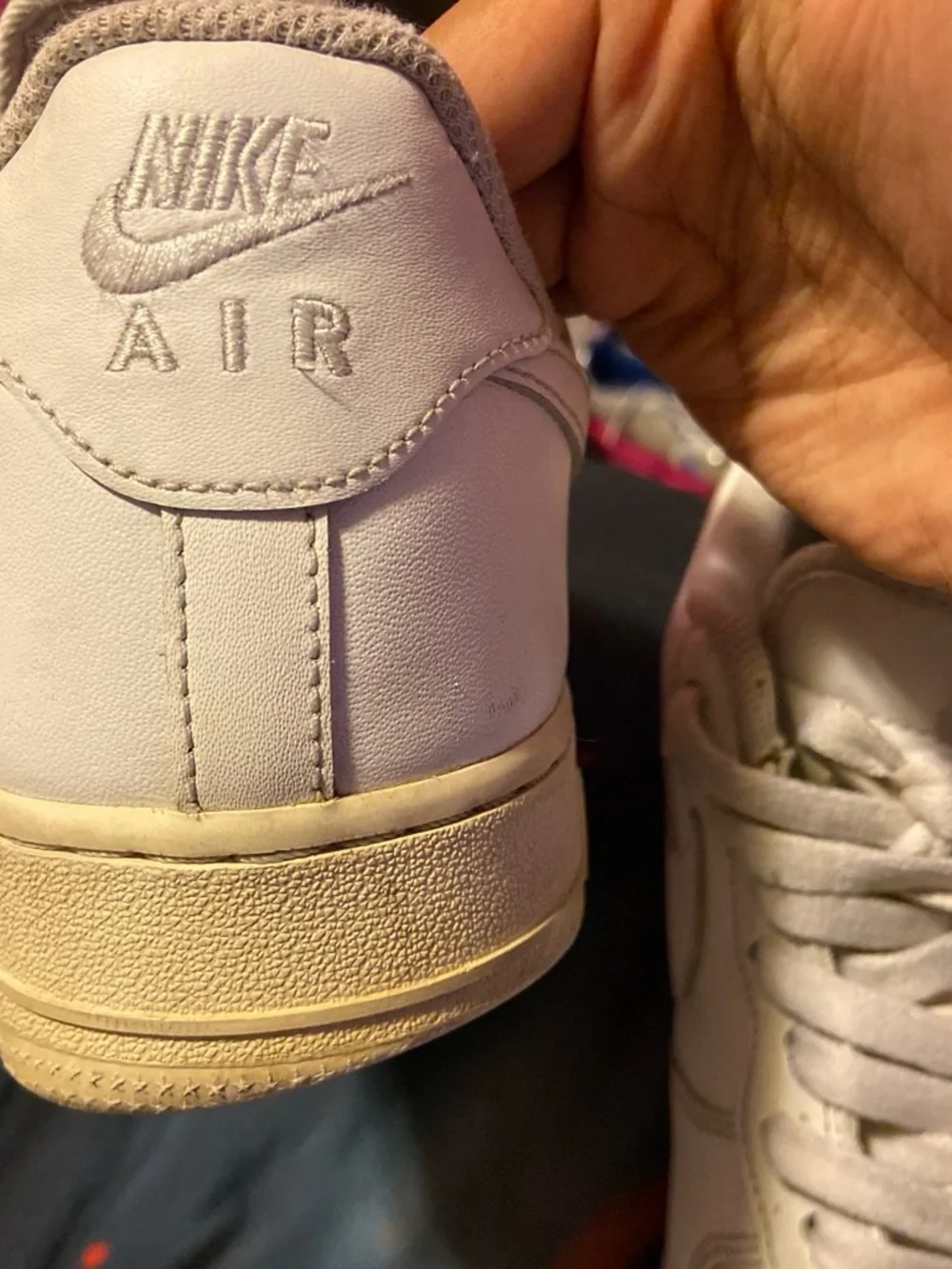 Nike White Low-Top Leather Sneakers with Cream Sole